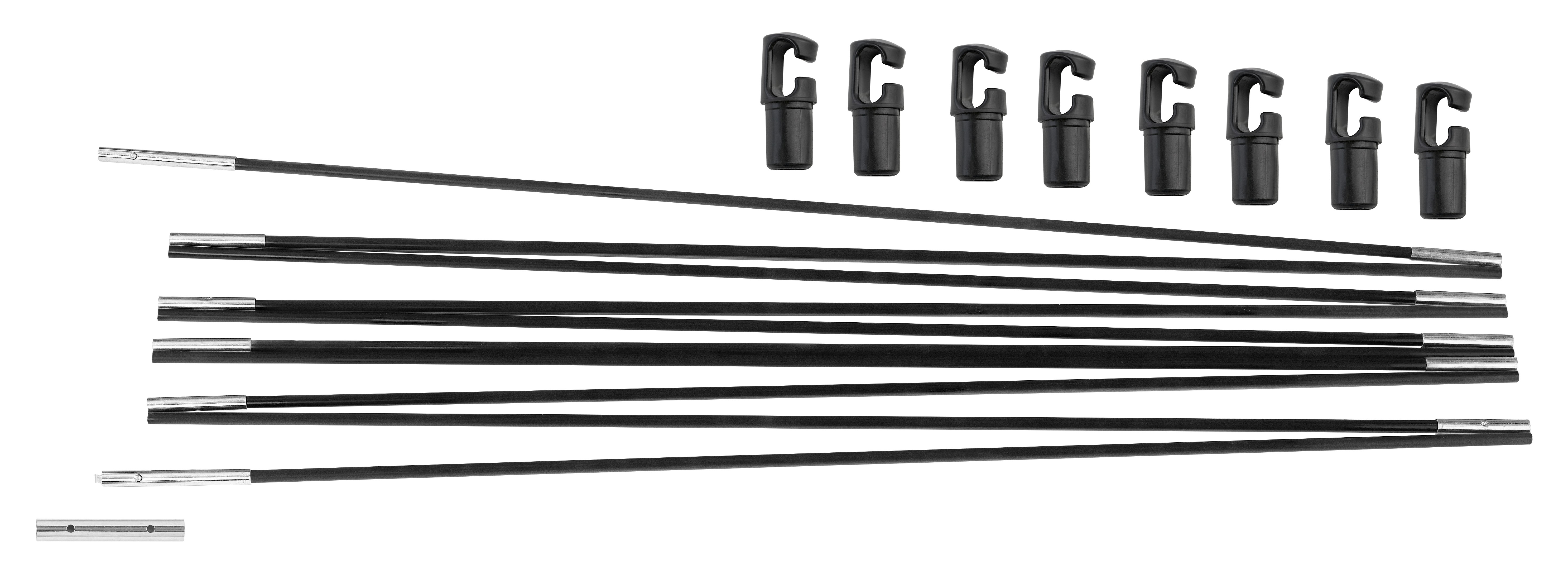 Paletti Flessibili in Vetroresina per Trampolino Elastico da Giardino da 396 cm | Aste di Ricambio - Cappuccetti Inclusi