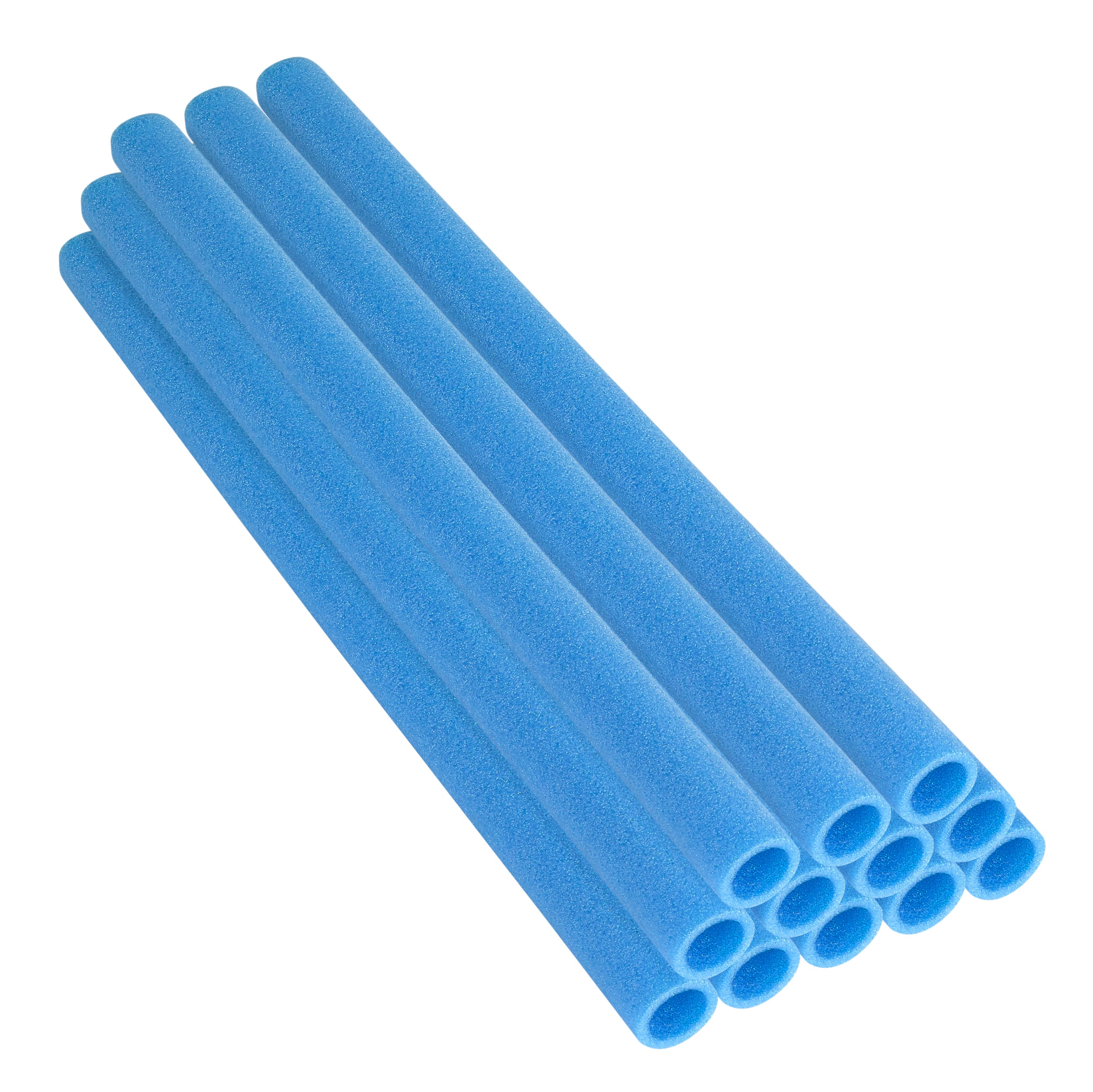12 Tubi in Gommapiuma 112 x 3,8 cm | Schiuma, Spugna per Imbottitura e Protezione Pali di Trampolino Elastico | Blu