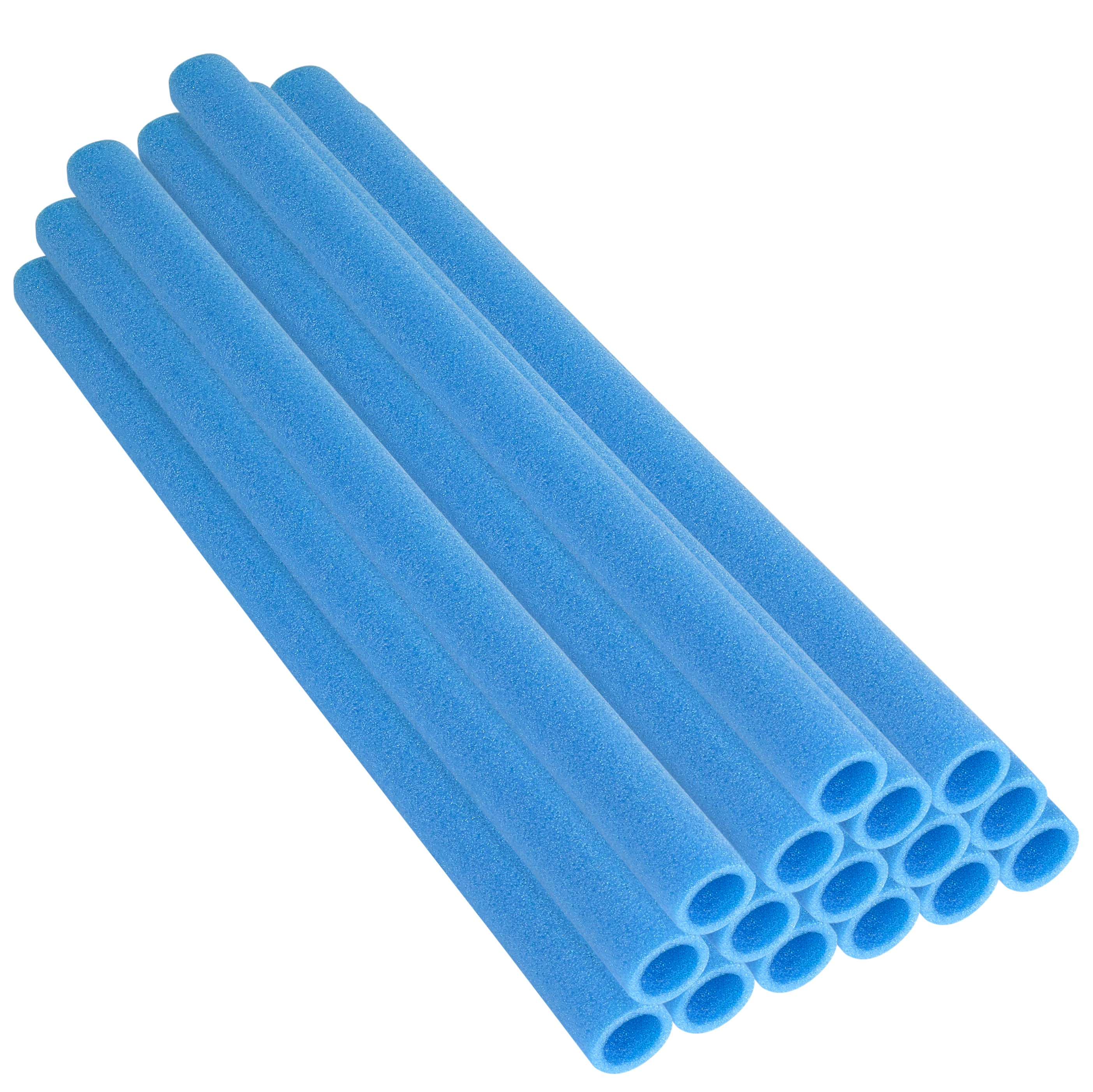16 Tubi in Gommapiuma 112 x 3,8 cm | Schiuma, Spugna per Imbottitura e Protezione Pali di Trampolino Elastico | Blu