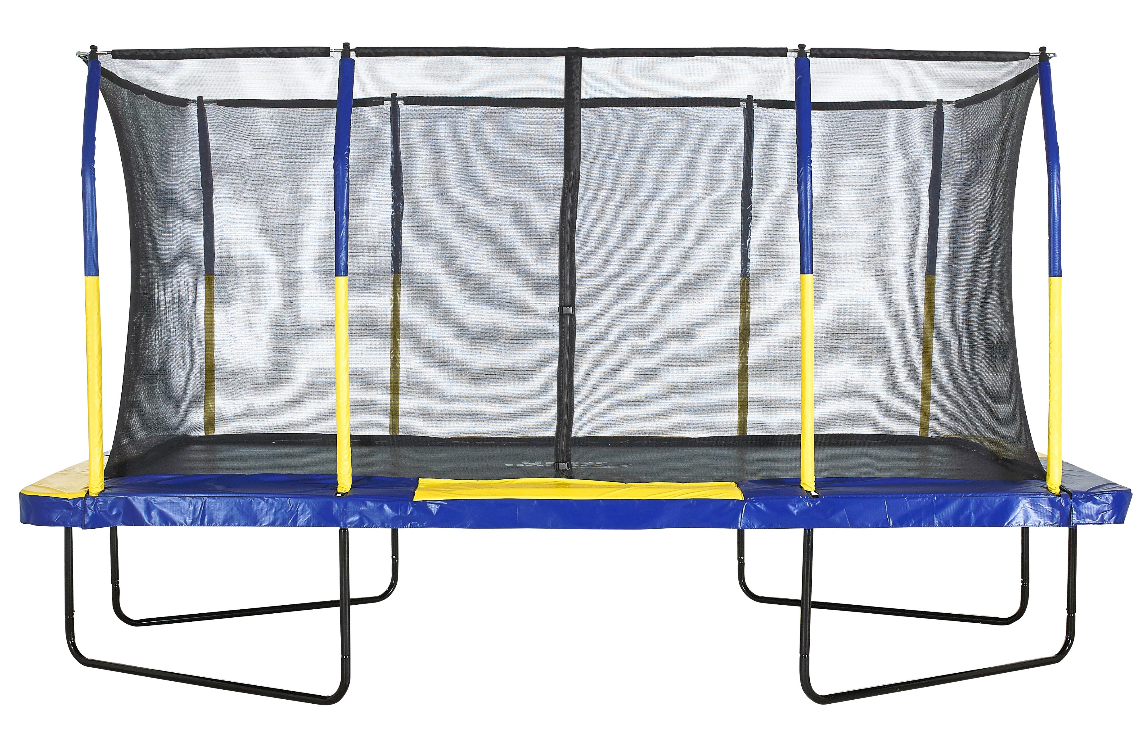Trampolino Tappeto Elastico Professionale Rettangolare da Giardino Esterno Completo di Rete di Sicurezza | 457 x 274 cm