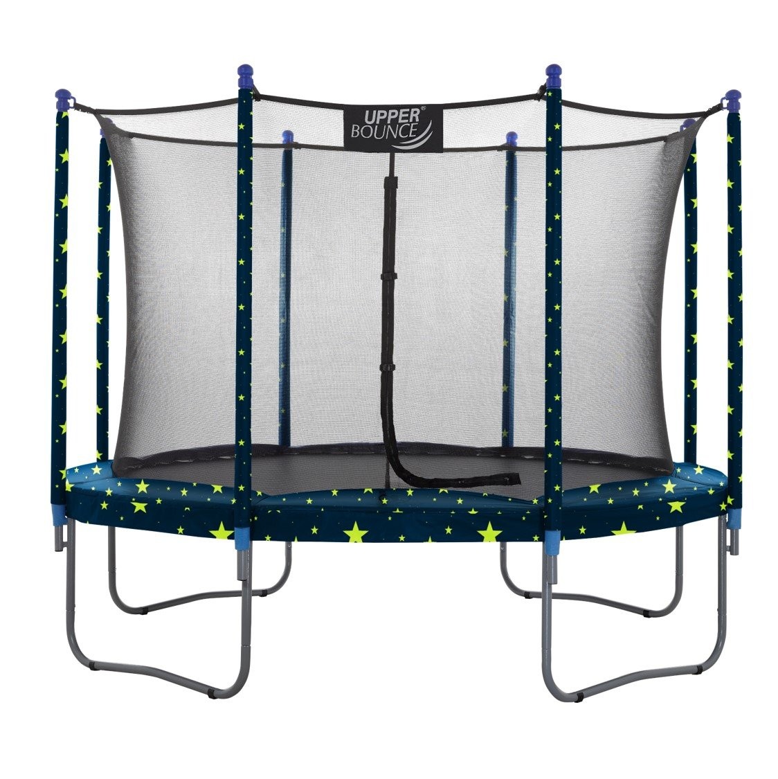 10Ft Large Trampoline and Enclosure Set | Garden & Outdoor Trampoline with Safety Net, Mat, Pad | Starry Night