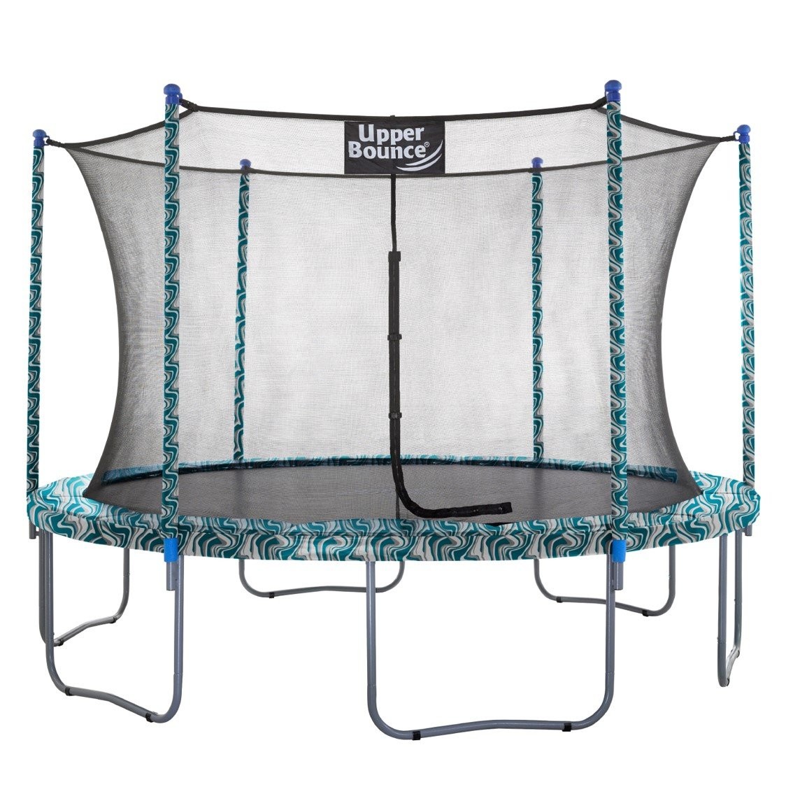 12Ft Large Trampoline and Enclosure Set | Garden & Outdoor Trampoline with Safety Net, Mat, Pad | Maui Marble