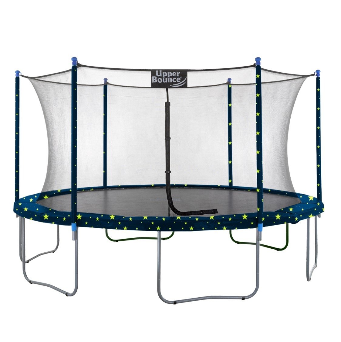 14Ft Large Trampoline and Enclosure Set | Garden & Outdoor Trampoline with Safety Net, Mat, Pad | Starry Night