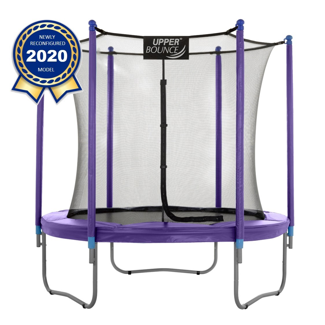 9Ft Large Trampoline and Enclosure Set | Garden & Outdoor Trampoline with Safety Net, Mat, Pad | Purple
