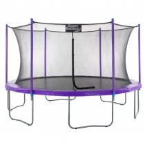16Ft Large Trampoline and Enclosure Set | Garden & Outdoor Trampoline with Safety Net, Mat, Pad | Purple