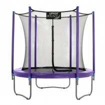 7.5Ft Large Trampoline and Enclosure Set | Garden & Outdoor Trampoline with Safety Net, Mat, Pad | Purple