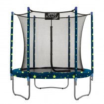 7.5Ft Large Trampoline and Enclosure Set | Garden & Outdoor Trampoline with Safety Net, Mat, Pad | Starry Night
